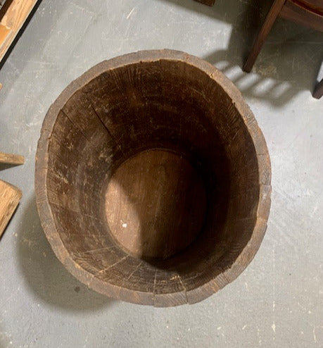Antique European-Style Wooden Butter Churn, Model #5374 from the Early 1900s